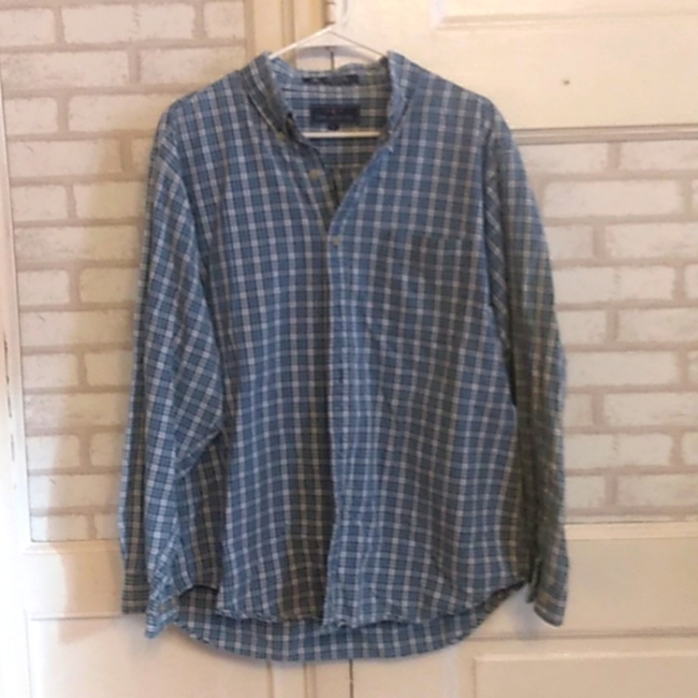 John Ashford mens Large Casual button down shirt (j8)